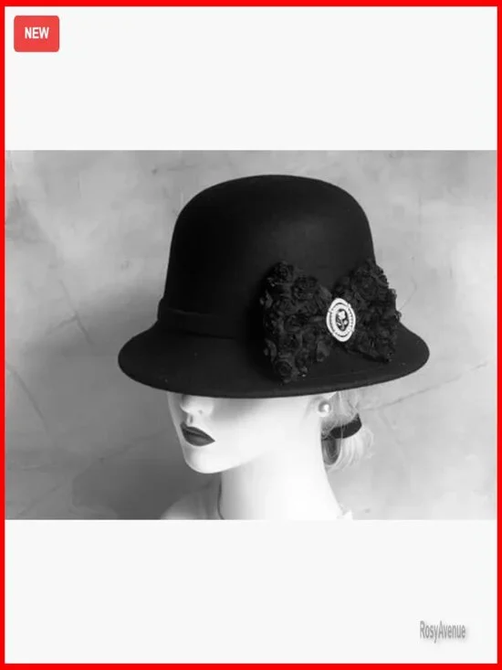 Vintage Linen Fascinator Hat with Feathers for Derby Wedding Church Events - Picture 6 of 7